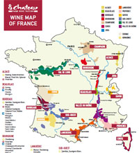 Карта вин Франции по регионам